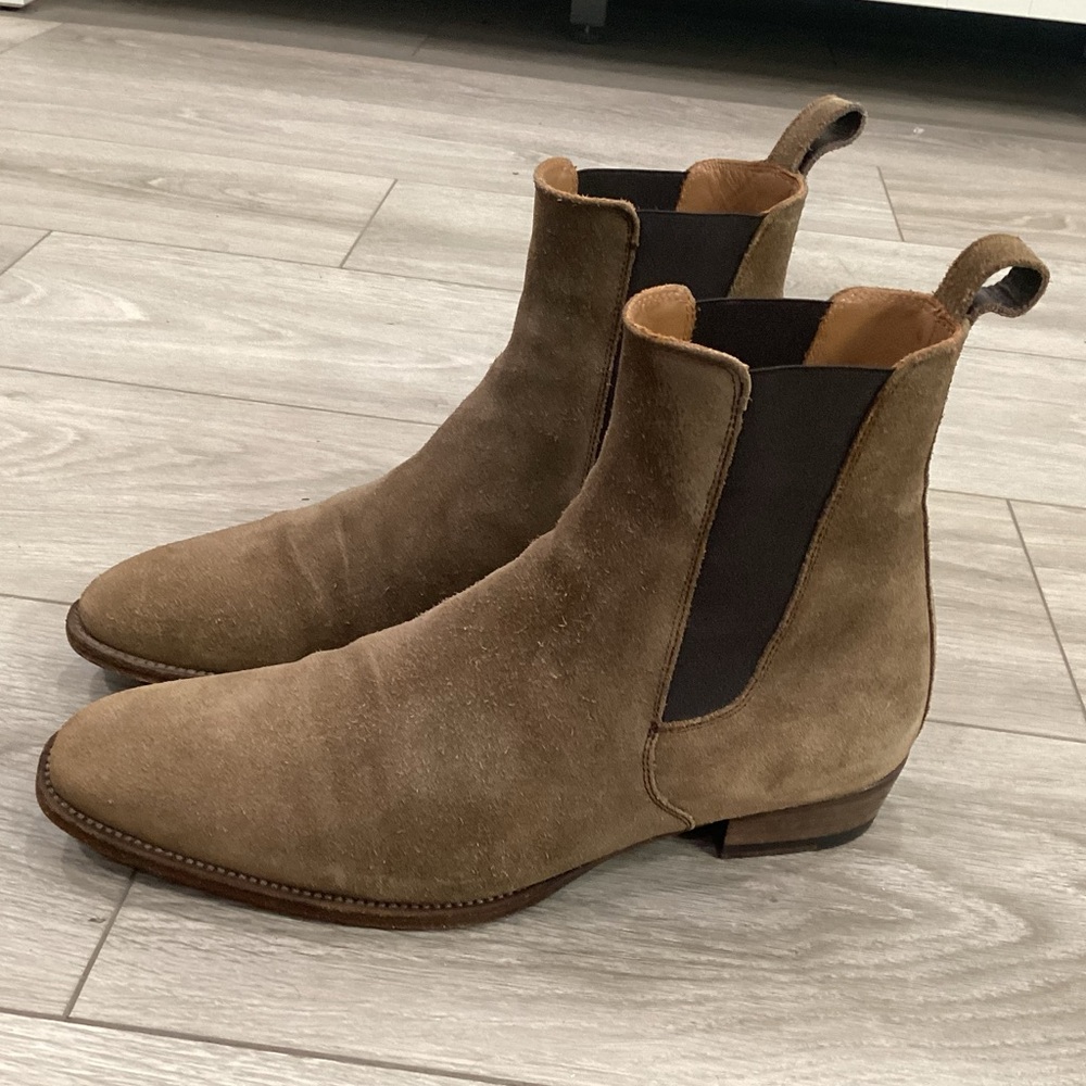 MSRP $450 ORO Los Angeles Chelsea Boots Made in Spain Men's Sz 8 Alpaca Granada
